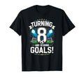 Turning 8 Scoring Goals 8Th Birthday T-Shirt - Custom Art Print Men Women - T-Shirt, Sweatshirt, Hoodie