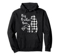 Big Brother Bear Grey Buffalo Plaid Pajama Hoodie - Unique Graphic Unisex - T-Shirt, Sweatshirt, Hoodie