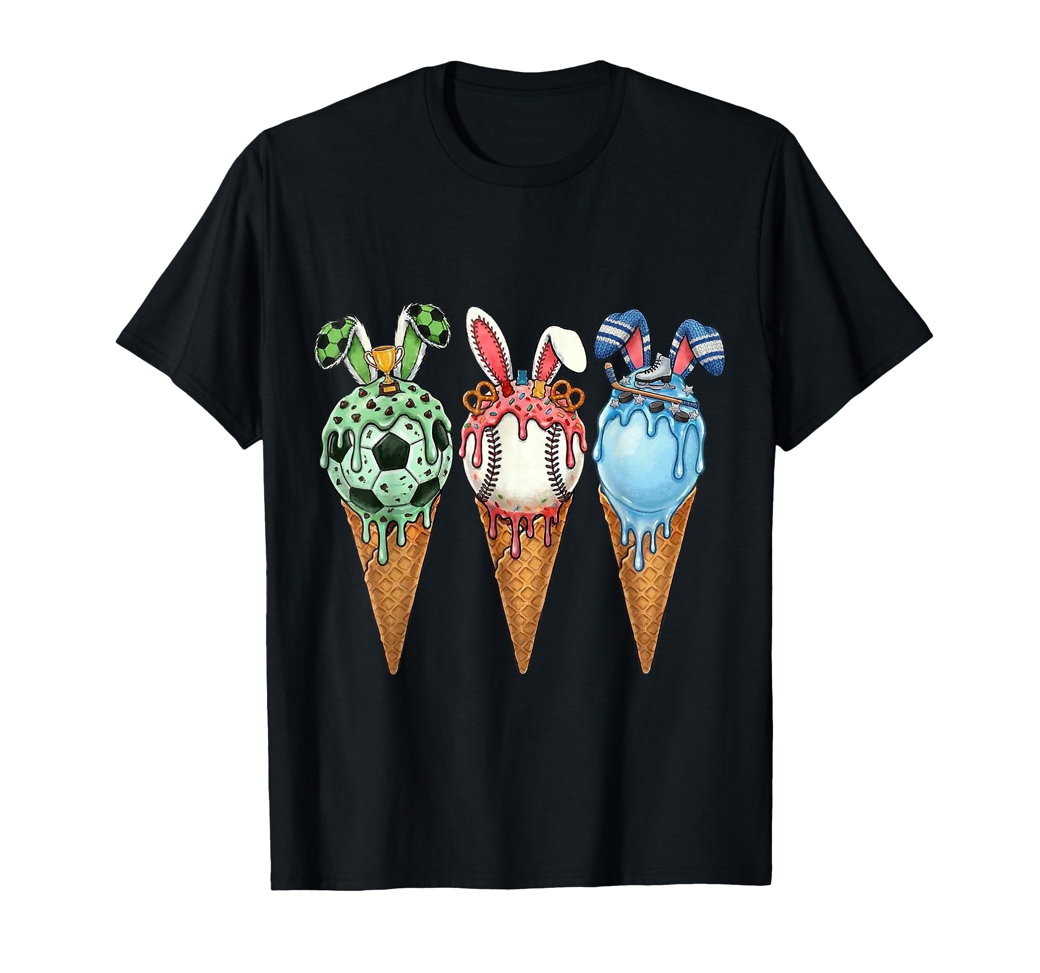 Bunny Ears Soccer Baseball Hockey T-Shirt - Fun Novelty Design for Adults - T-Shirt, Sweatshirt, Hoodie