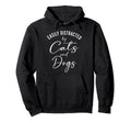Funny Cat Shirts Easily Distracted Hoodie - Fun Novelty Design for Adults - T-Shirt, Sweatshirt, Hoodie