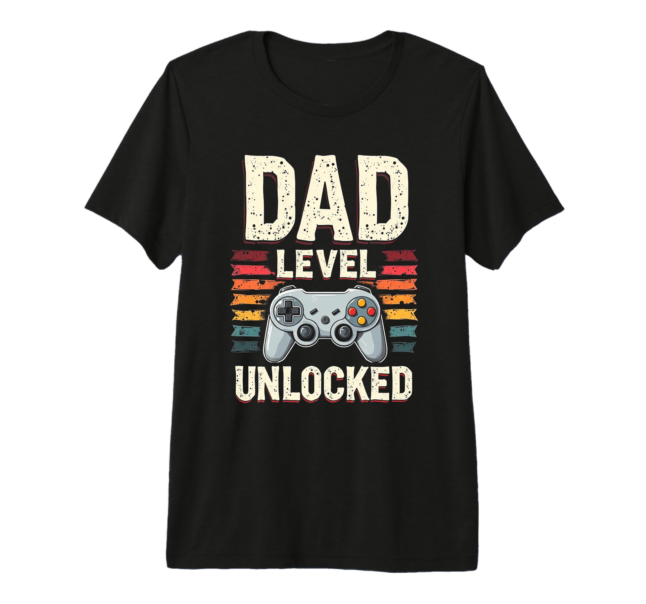 Dad Level Unlocked Funny Gamer Dad T-Shirt - Custom Art Print Unisex - T-Shirt, Sweatshirt, Hoodie