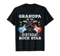 Grandpa Birthday Rock Star Guitar T-Shirt - Custom Art Print for Adults - T-Shirt, Sweatshirt, Hoodie
