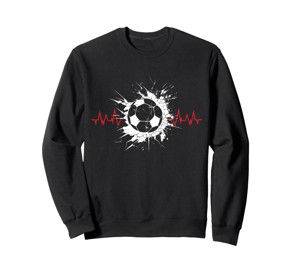 Soccer Ball Heartbeat Players And Sweatshirt - Unique Graphic Men Women - T-Shirt, Sweatshirt, Hoodie