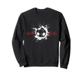 Soccer Ball Heartbeat Players And Sweatshirt - Unique Graphic Men Women - T-Shirt, Sweatshirt, Hoodie