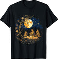 Mystical Sun and Moon with Woman Flowers Aesthetic - Adult & Kids T-Shirts, Sweatshirts & Hoodies apparel design preview 1