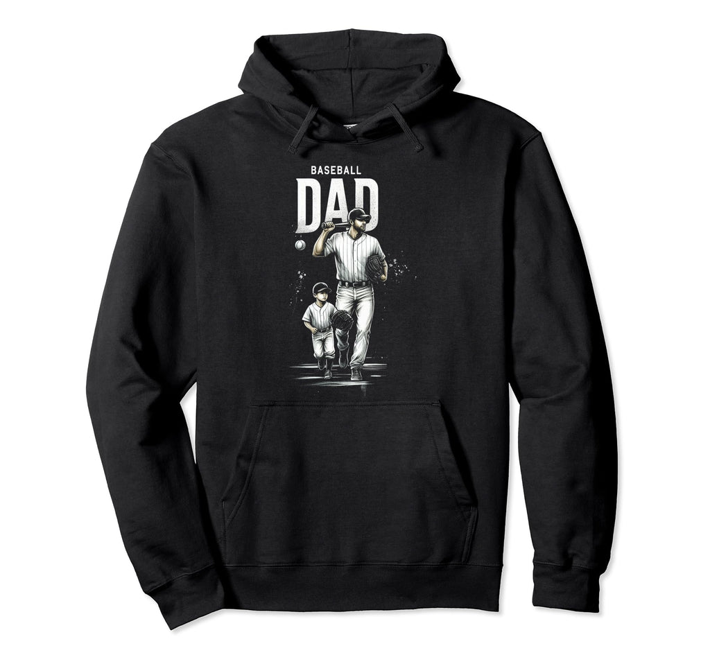 Baseball Dad Fathers Day Hoodie - Aesthetic Graphic Men Women - T-Shirt, Sweatshirt, Hoodie