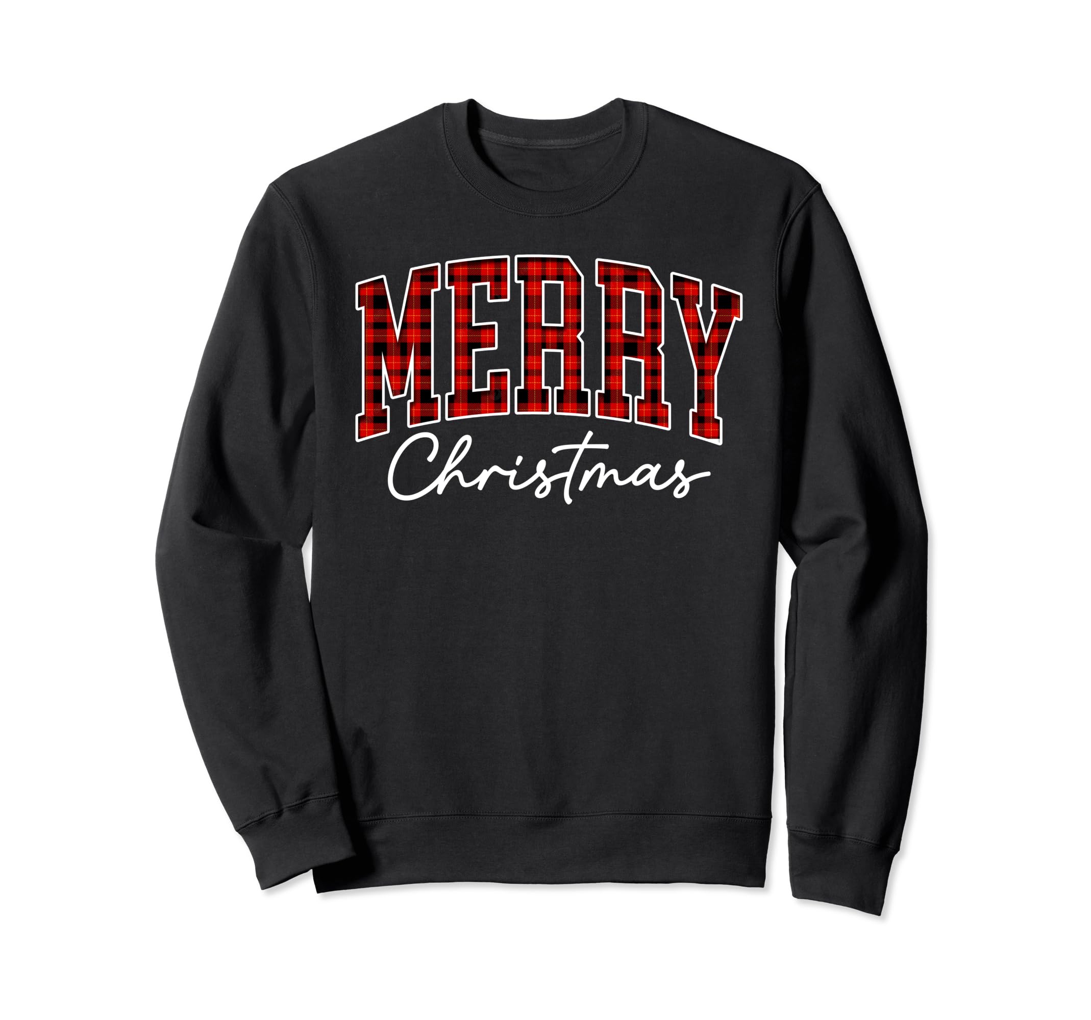 Merry Buffalo Red Plaid Varsity Sweatshirt - Aesthetic Graphic Unisex - T-Shirt, Sweatshirt, Hoodie