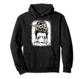 Soccer Mom Life Messy Bun Game Day Hoodie - Streetwear Style for Adults - T-Shirt, Sweatshirt, Hoodie