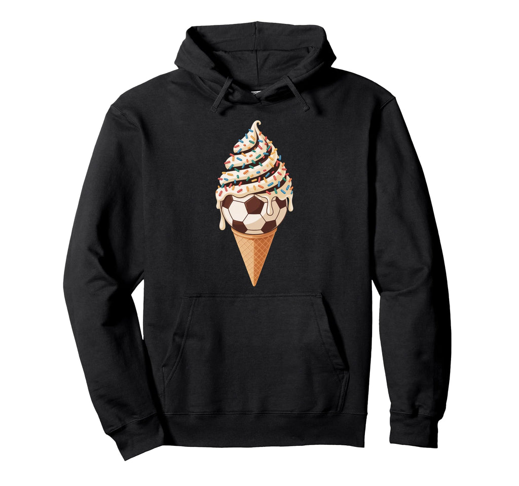 Ice Cream Soccer Ball Drip Game Hoodie - Minimalist Print for Adults - T-Shirt, Sweatshirt, Hoodie