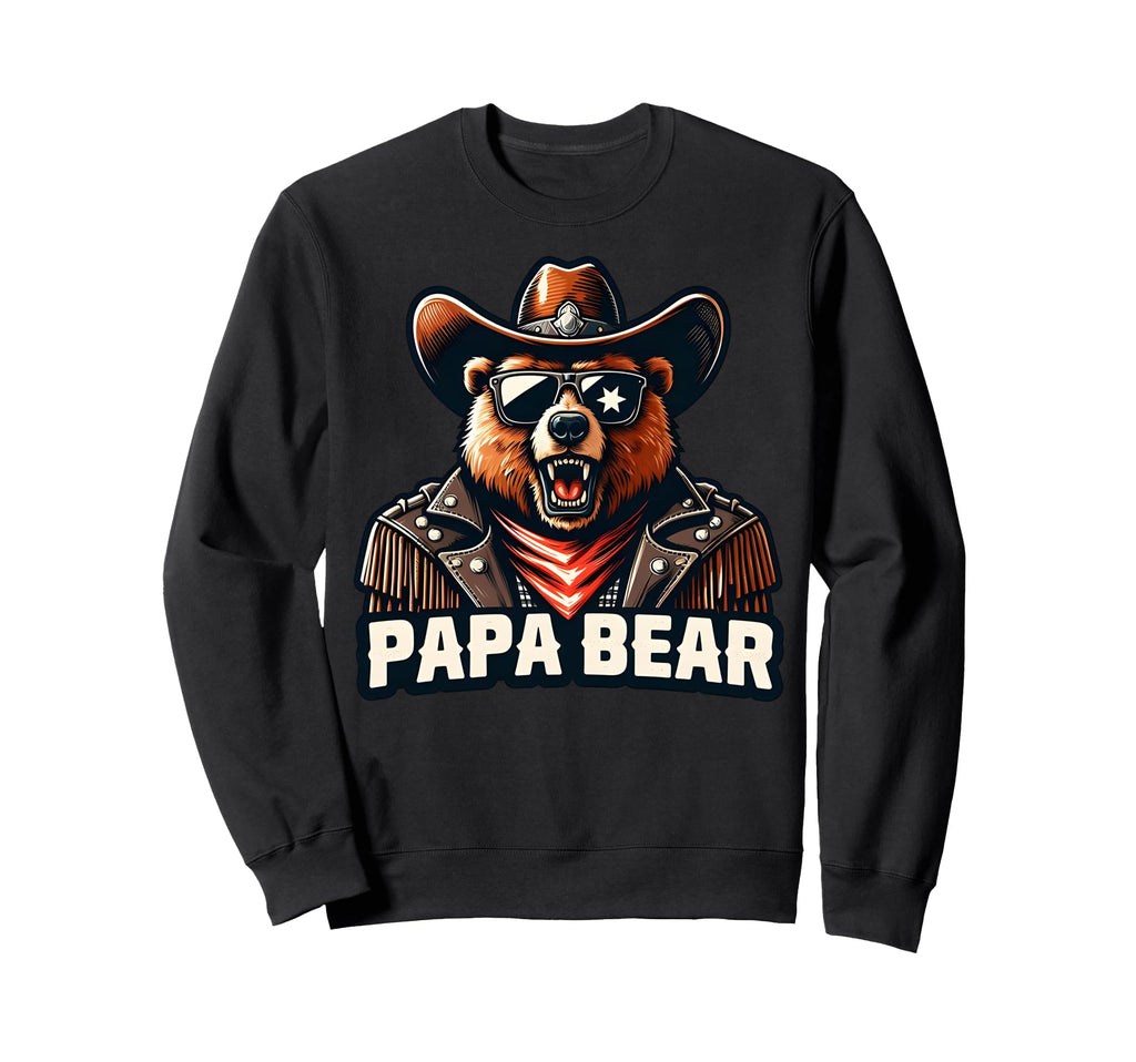 Papa Bear Gifts Funny Birthday Fun Sweatshirt - Minimalist Print Unisex - T-Shirt, Sweatshirt, Hoodie