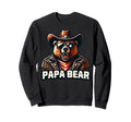 Papa Bear Gifts Funny Birthday Fun Sweatshirt - Minimalist Print Unisex - T-Shirt, Sweatshirt, Hoodie