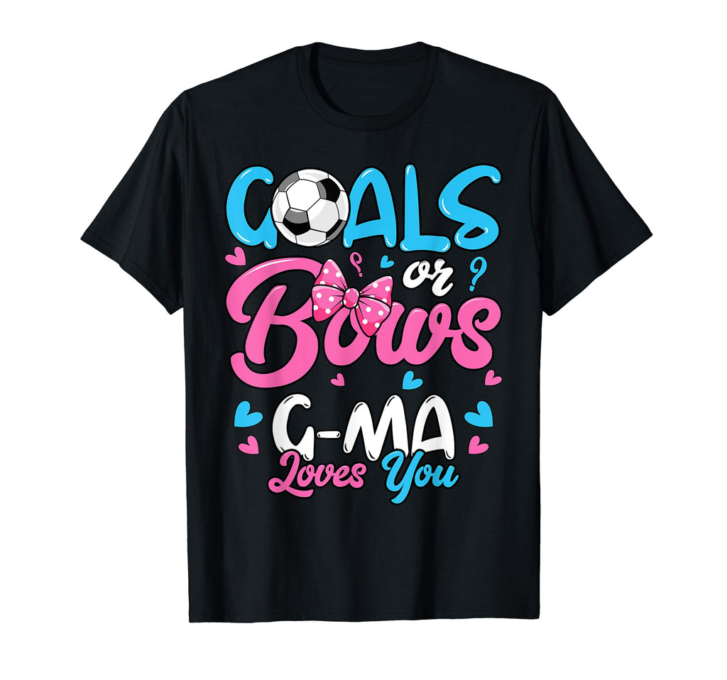 Gender Reveal Goals Or Bows G Ma T-Shirt - Minimalist Print Men Women - T-Shirt, Sweatshirt, Hoodie
