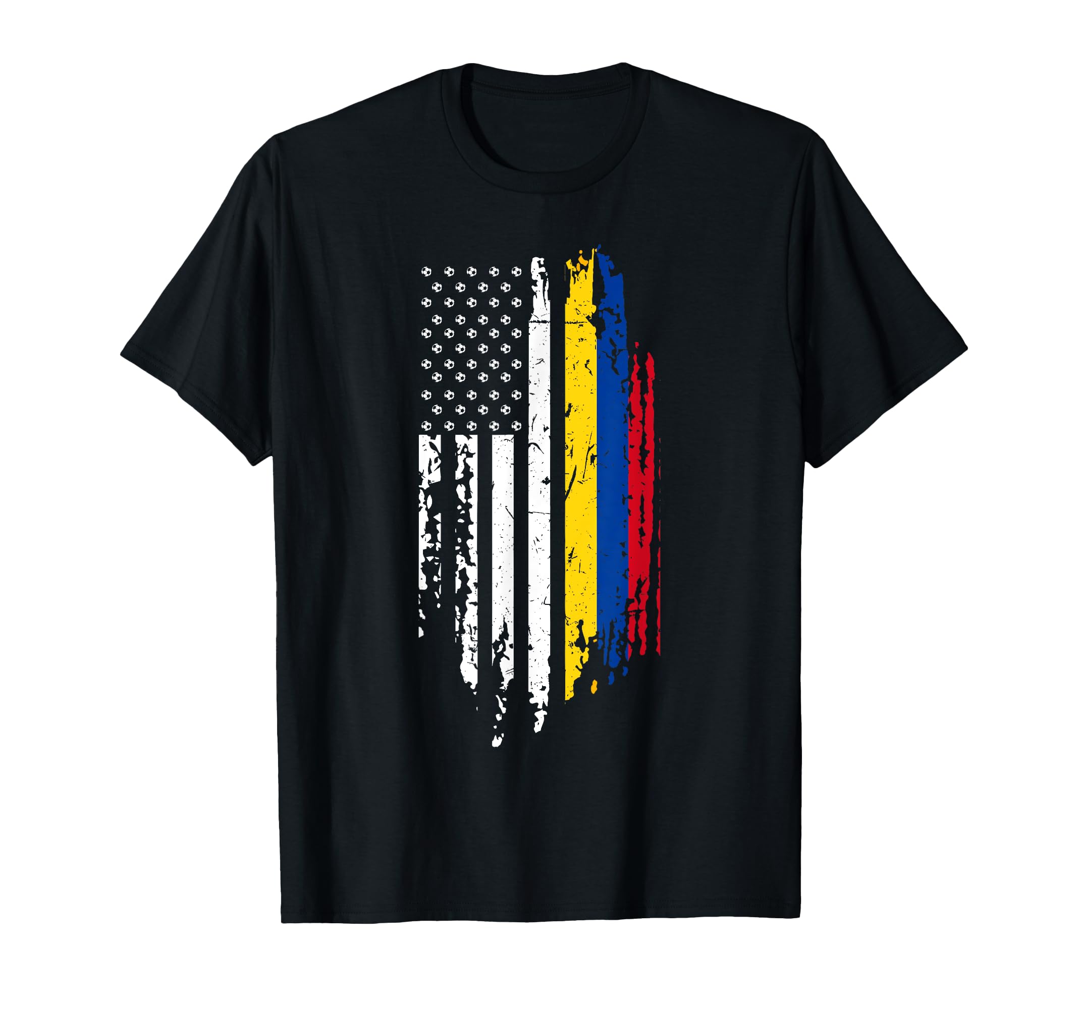 Soccer Colombian American Flag Football T-Shirt - Unique Graphic for Adults - T-Shirt, Sweatshirt, Hoodie