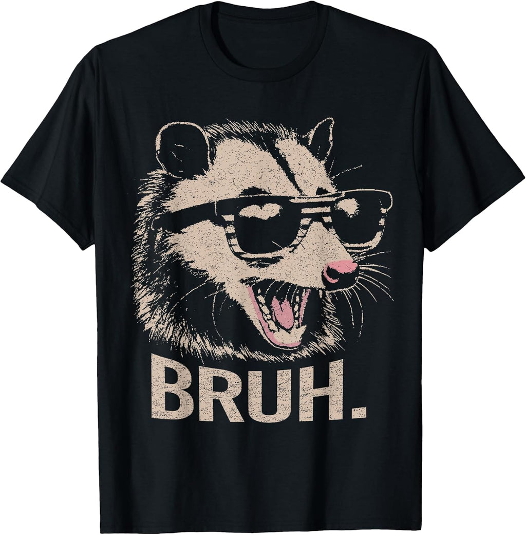 Bruh Opossum Funny Sunglasses Possum Lover Teens - Adult & Kids T-Shirts, Sweatshirts & Hoodies apparel design preview 1