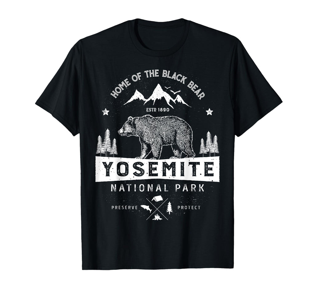 Yosemite National Park California Bear T-Shirt - Unique Graphic Men Women - T-Shirt, Sweatshirt, Hoodie
