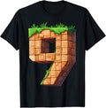 Fun 9th Birthday Number 9 Video Gamer Pixel Themed - Adult & Kids T-Shirts, Sweatshirts & Hoodies apparel design preview 1