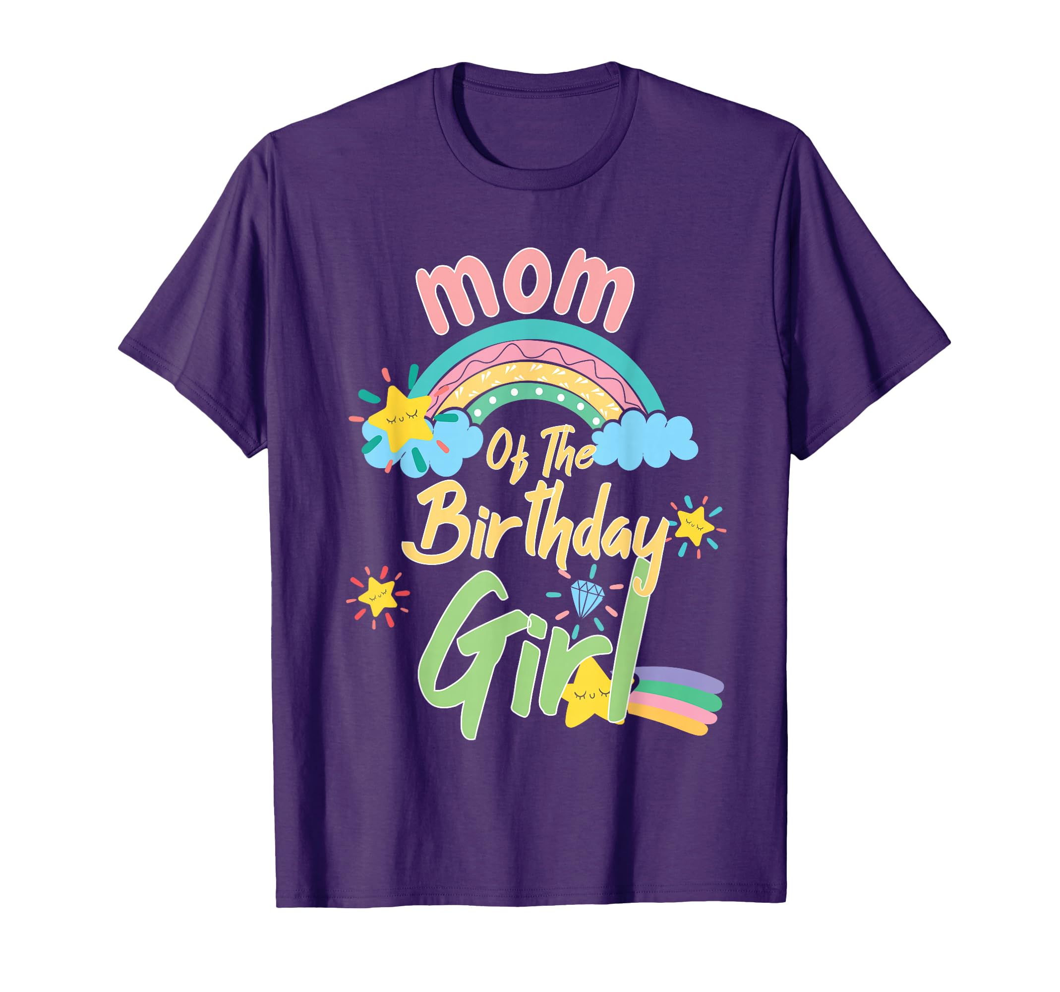 Mom Birthday Rainbow Matching Family T-Shirt - Aesthetic Graphic Unisex - T-Shirt, Sweatshirt, Hoodie