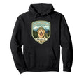 Golden Retriever Hiking Club Adventure Hoodie - Custom Art Print Unisex - T-Shirt, Sweatshirt, Hoodie