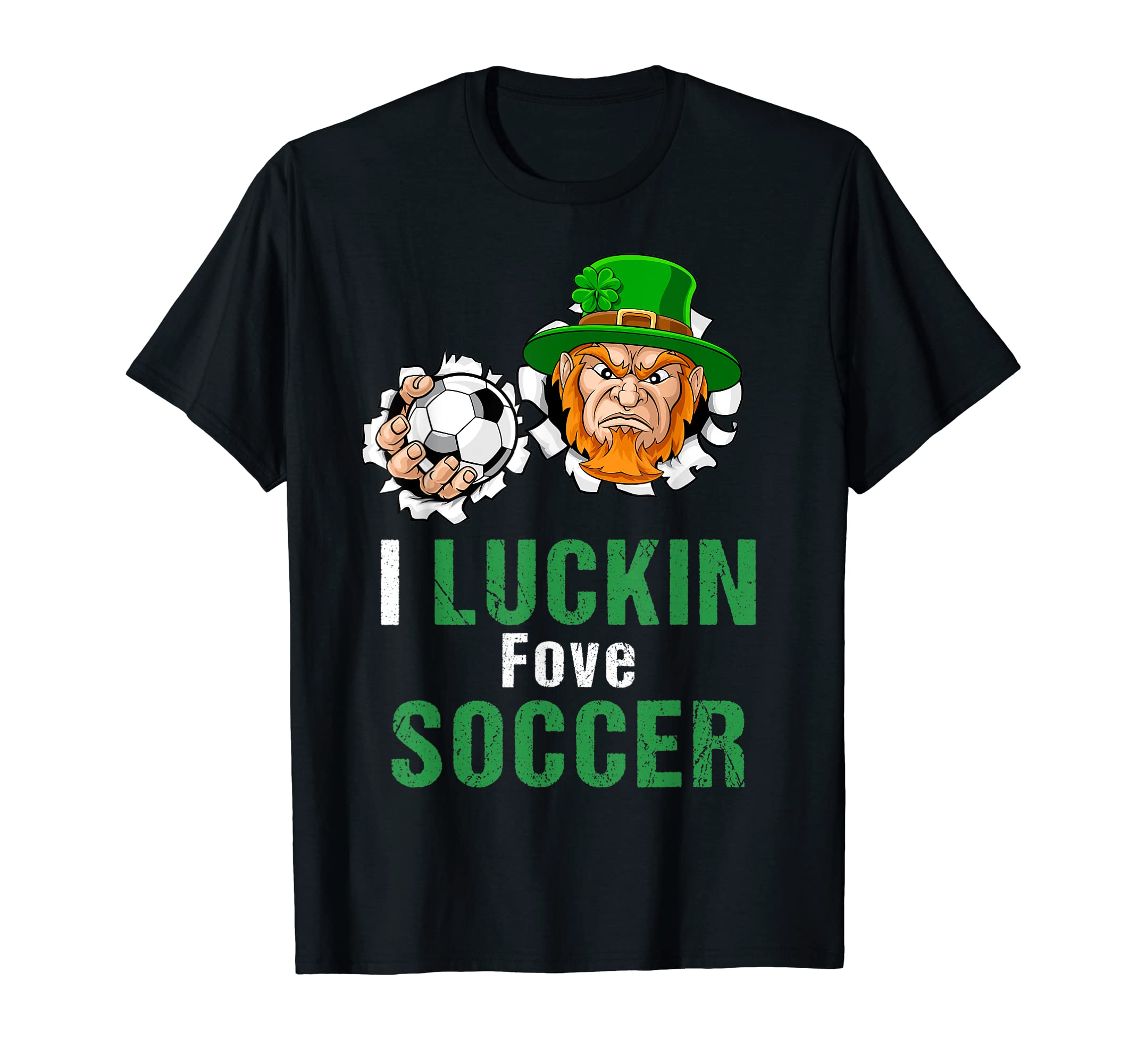 Leprechaun Soccer Player Goalie Irish T-Shirt - Unique Graphic for Adults - T-Shirt, Sweatshirt, Hoodie