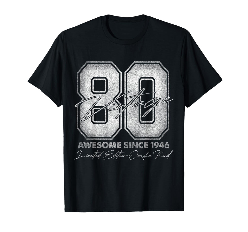 80 Year Old Gifts 1946 80Th Birthday T-Shirt - Minimalist Print for Adults - T-Shirt, Sweatshirt, Hoodie
