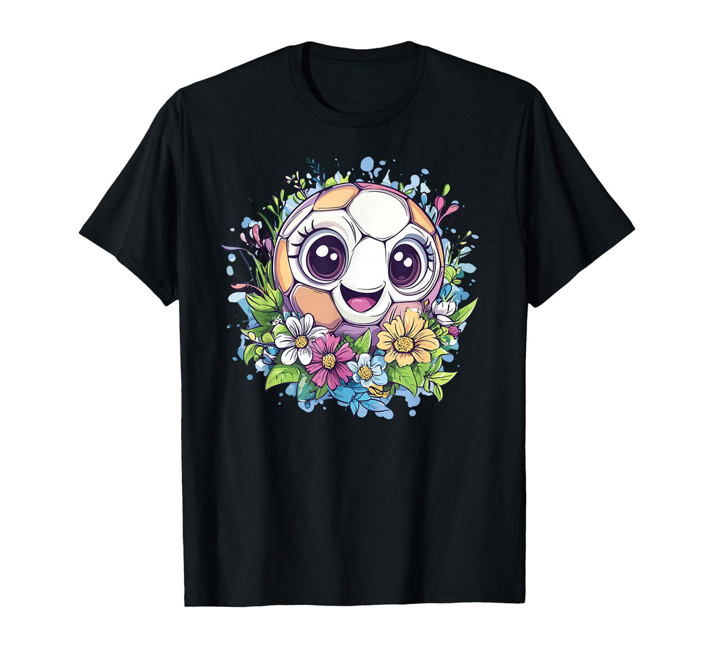 Soccer Ball Flower Art T-Shirt - Unique Graphic Unisex - T-Shirt, Sweatshirt, Hoodie