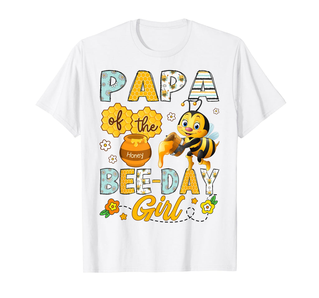 Papa Bee Day Funny Bee Birthday Party T-Shirt - Minimalist Print Unisex - T-Shirt, Sweatshirt, Hoodie