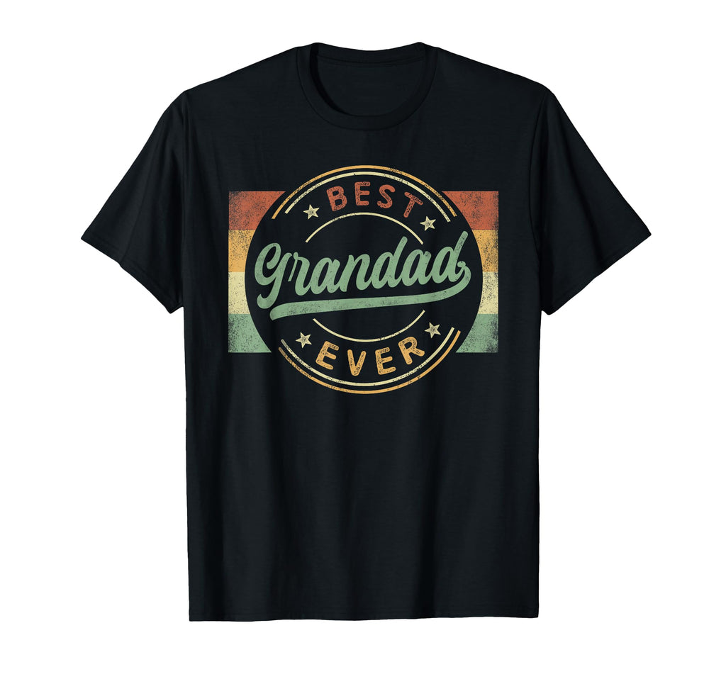 Best Grandad Ever Emblem Fathers T-Shirt - Fun Novelty Design for Adults - T-Shirt, Sweatshirt, Hoodie