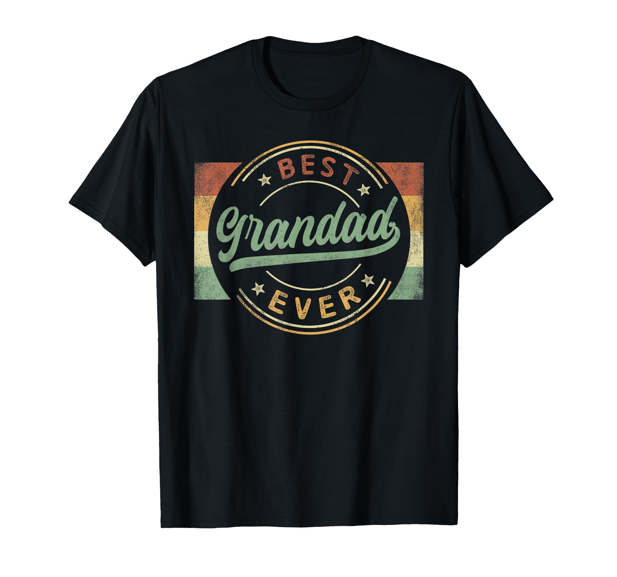 Best Grandad Ever Emblem Fathers T-Shirt - Fun Novelty Design for Adults - T-Shirt, Sweatshirt, Hoodie