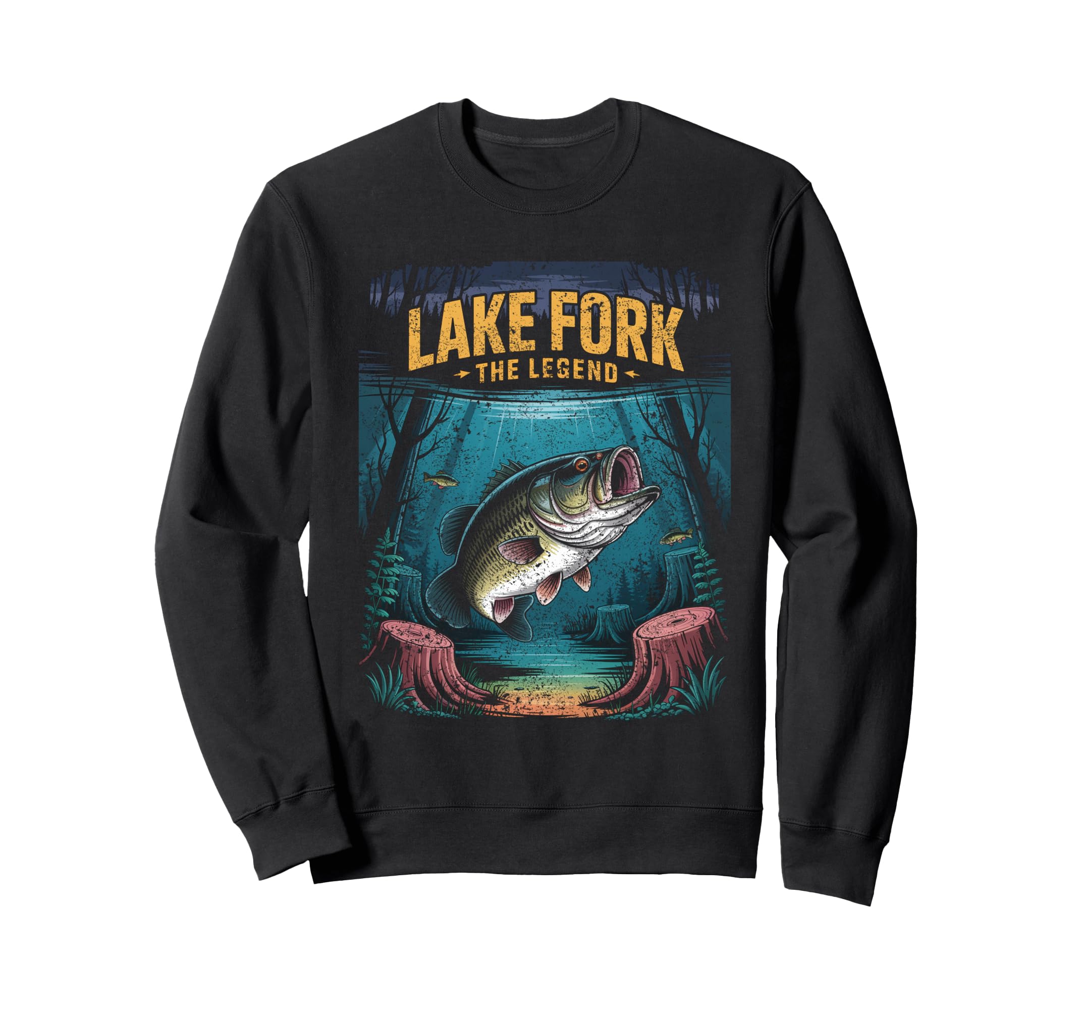 Fly Fishing Lake Fork Legend Sweatshirt - Graphic Print for Adults - T-Shirt, Sweatshirt, Hoodie