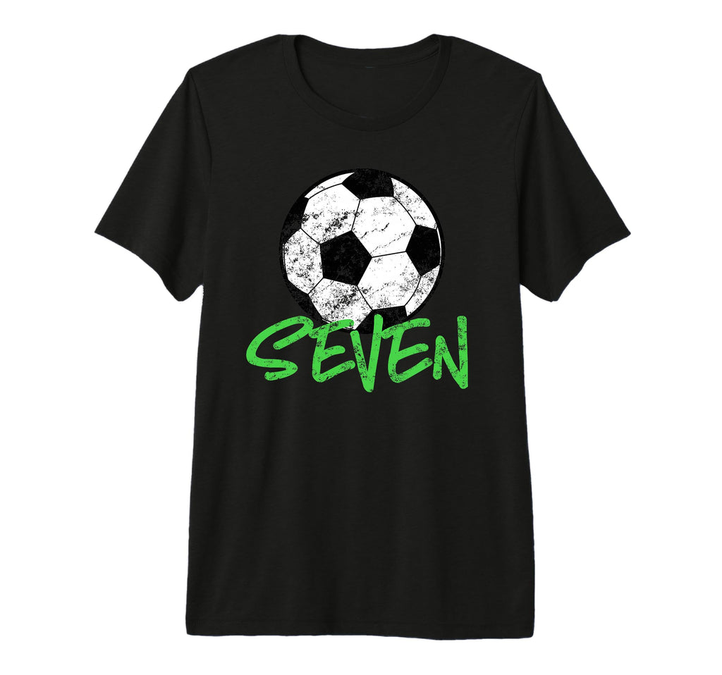 Soccer Player 7Th Birthday 7 Years T-Shirt - Minimalist Print Men Women - T-Shirt, Sweatshirt, Hoodie