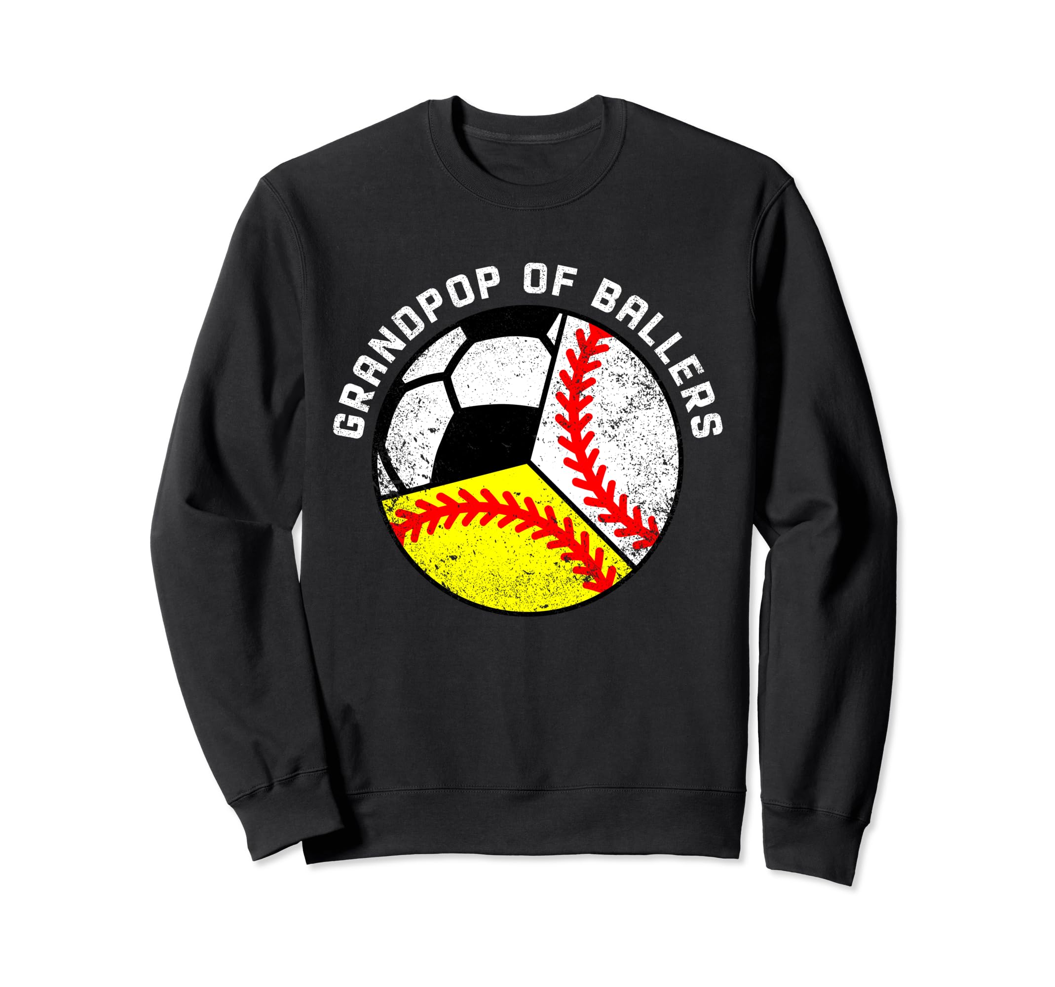 Grandpop Ballers Funny Baseball Sweatshirt - Trendy Graphic for Adults - T-Shirt, Sweatshirt, Hoodie