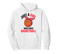 Just Who Loves Basketball Ball Hoodie - Minimalist Print for Adults - T-Shirt, Sweatshirt, Hoodie