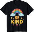 Kids Girls Be Kind Rainbow Motivational Message - Adult & Kids T-Shirts, Sweatshirts & Hoodies apparel design preview 1