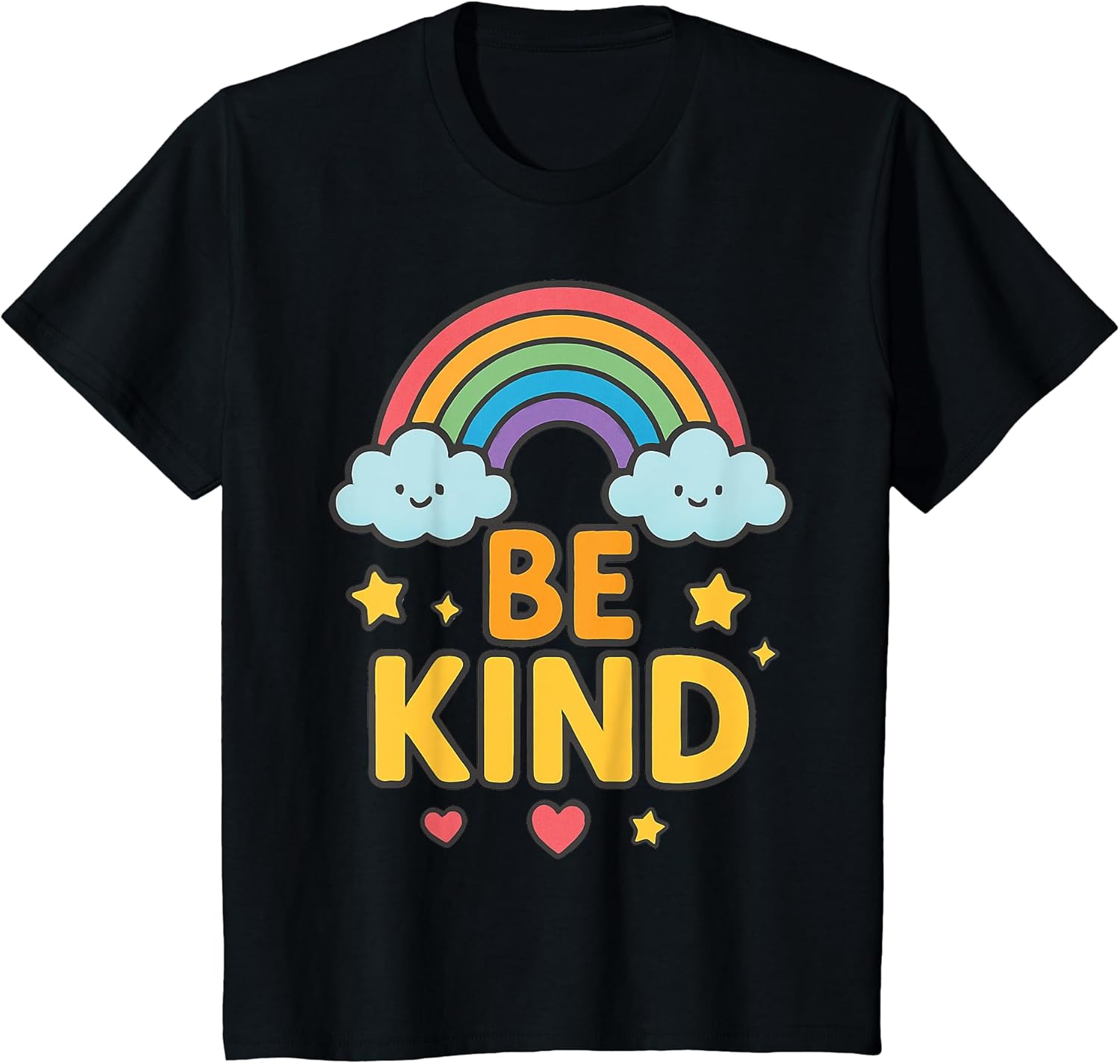 Kids Girls Be Kind Rainbow Motivational Message - Adult & Kids T-Shirts, Sweatshirts & Hoodies apparel design preview 1