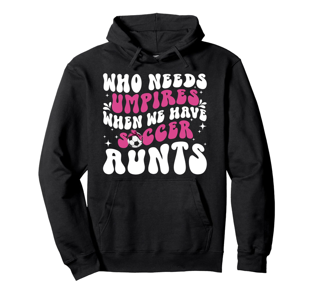 Groovy Soccer Aunt Soccer Player Auntie Hoodie - Minimalist Print Unisex - T-Shirt, Sweatshirt, Hoodie
