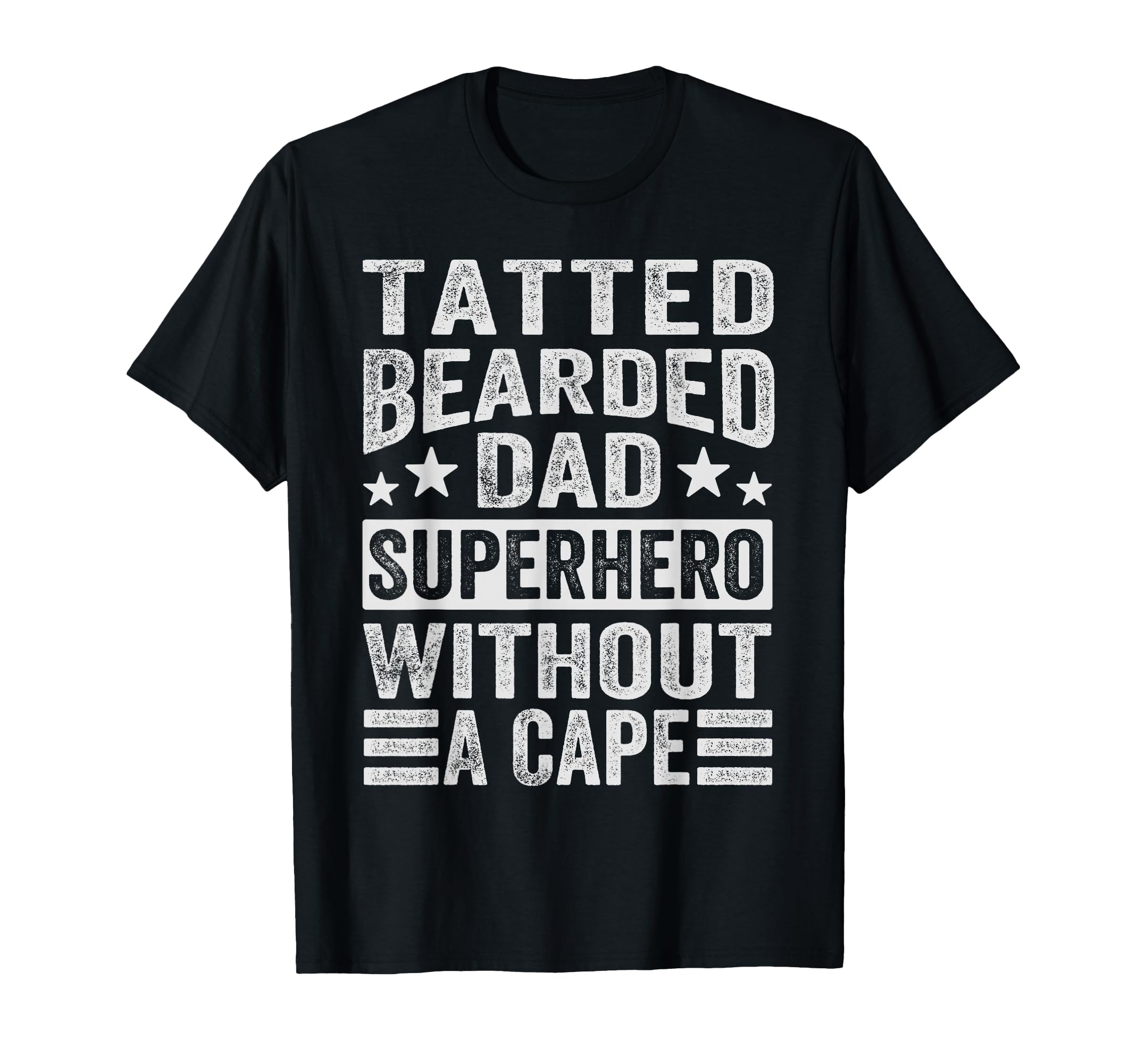 Tatted Bearded Dad Superhero Without T-Shirt - Custom Art Print Men Women - T-Shirt, Sweatshirt, Hoodie