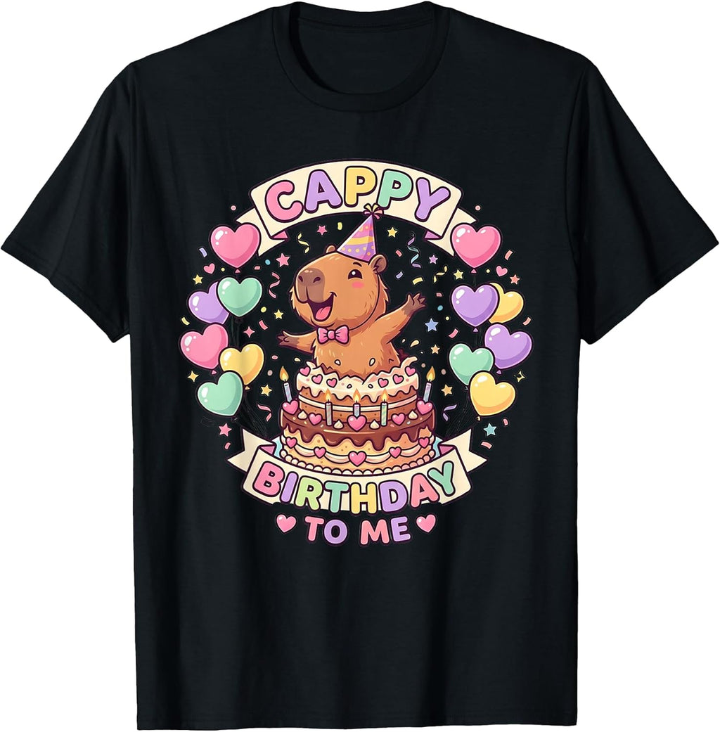 Capybara Birthday Kawaii Girl Cappy to Me - Adult & Kids T-Shirts, Sweatshirts & Hoodies apparel design preview 1