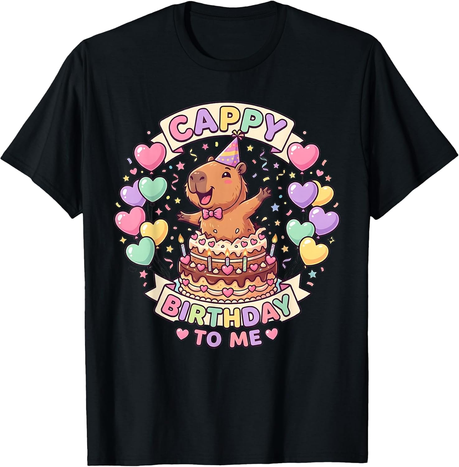 Capybara Birthday Kawaii Girl Cappy to Me - Adult & Kids T-Shirts, Sweatshirts & Hoodies apparel design preview 1