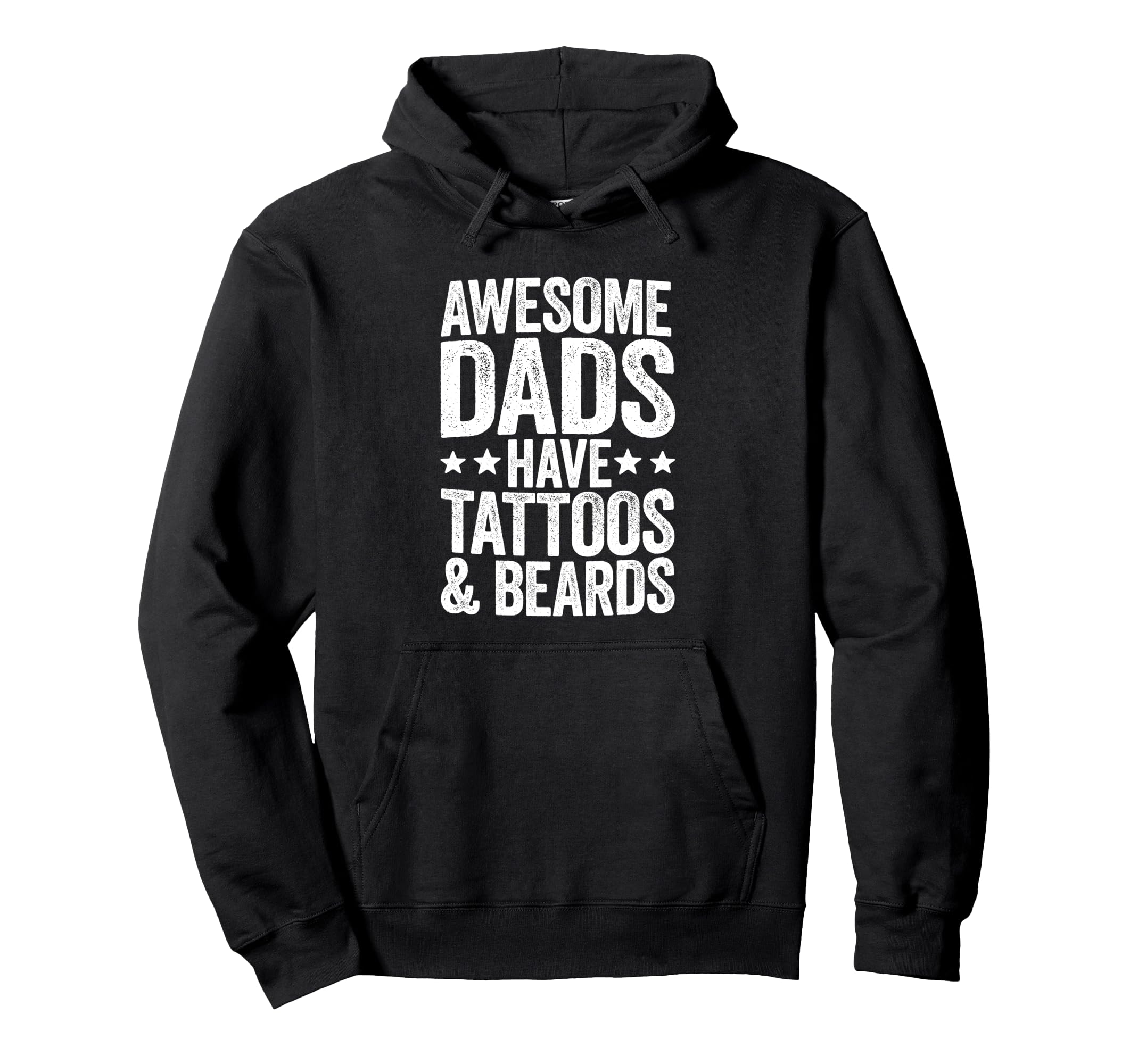 Awesome Dads Have Tattoos And Beards Hoodie - Minimalist Print Unisex - T-Shirt, Sweatshirt, Hoodie