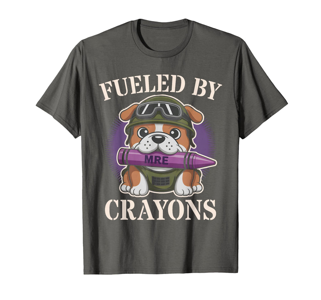 Sarcastic Fueled Crayons Bulldog T-Shirt - Casual Everyday Wear Unisex - T-Shirt, Sweatshirt, Hoodie