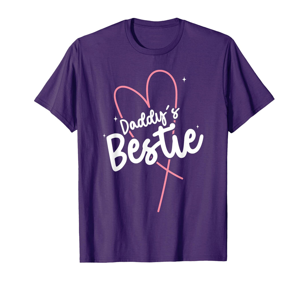 Daughter Daddys Bestie Fathers Day T-Shirt - Novelty Apparel Men Women - T-Shirt, Sweatshirt, Hoodie