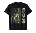 Funny Reel Dad Fishing Bass American T-Shirt - Trendy Graphic Men Women - T-Shirt, Sweatshirt, Hoodie