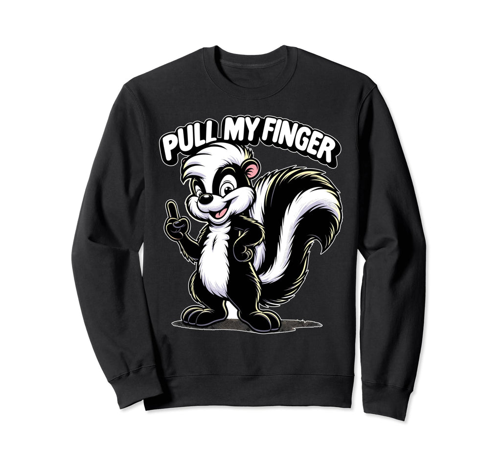 Funny Skunk Stinky Smelly Joke Sweatshirt - Fun Novelty Design Men Women - T-Shirt, Sweatshirt, Hoodie