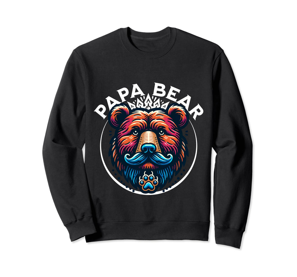 Papa Bear Fathers Day Father Sweatshirt - Trendy Graphic for Adults - T-Shirt, Sweatshirt, Hoodie
