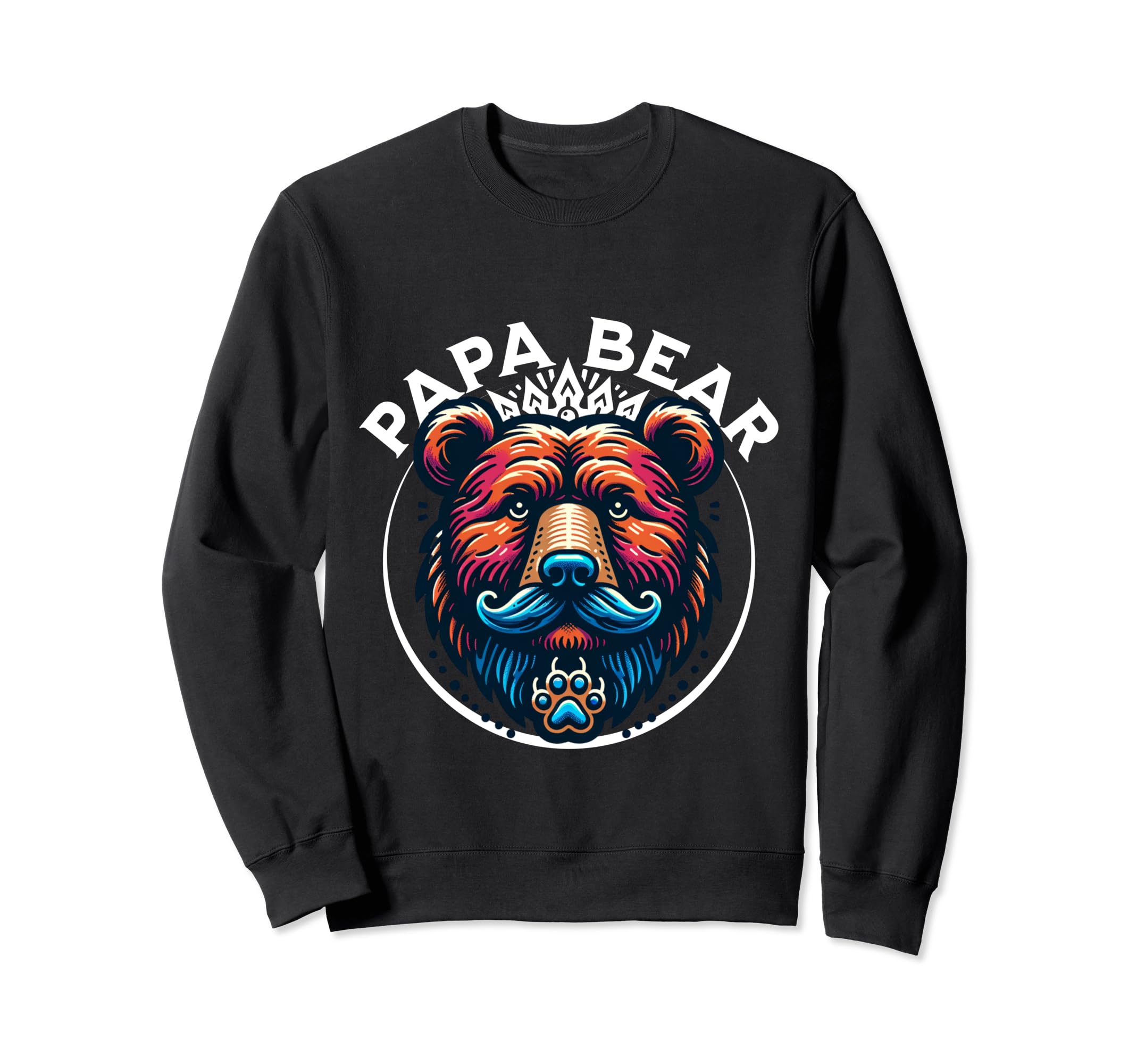 Papa Bear Fathers Day Father Sweatshirt - Trendy Graphic for Adults - T-Shirt, Sweatshirt, Hoodie