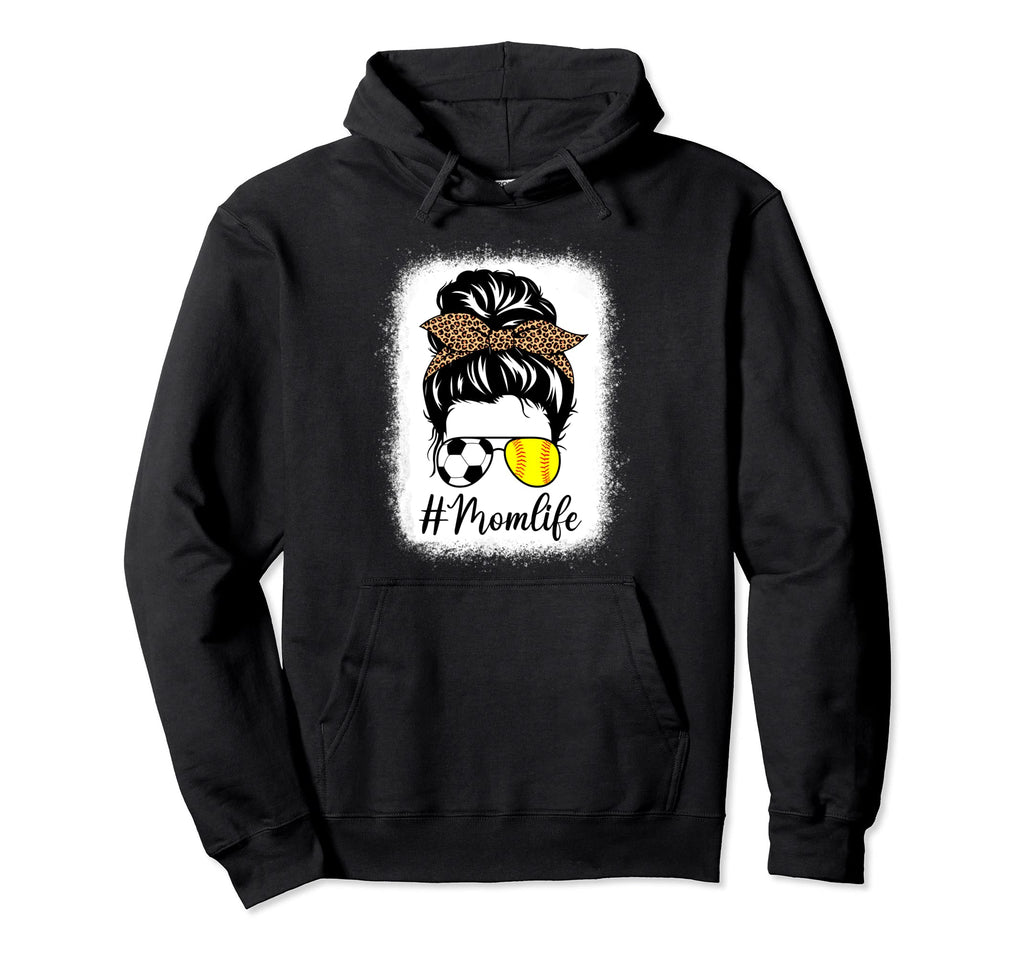 Mothers Day Softball And Soccer Mom Hoodie - Fun Novelty Design for Adults - T-Shirt, Sweatshirt, Hoodie