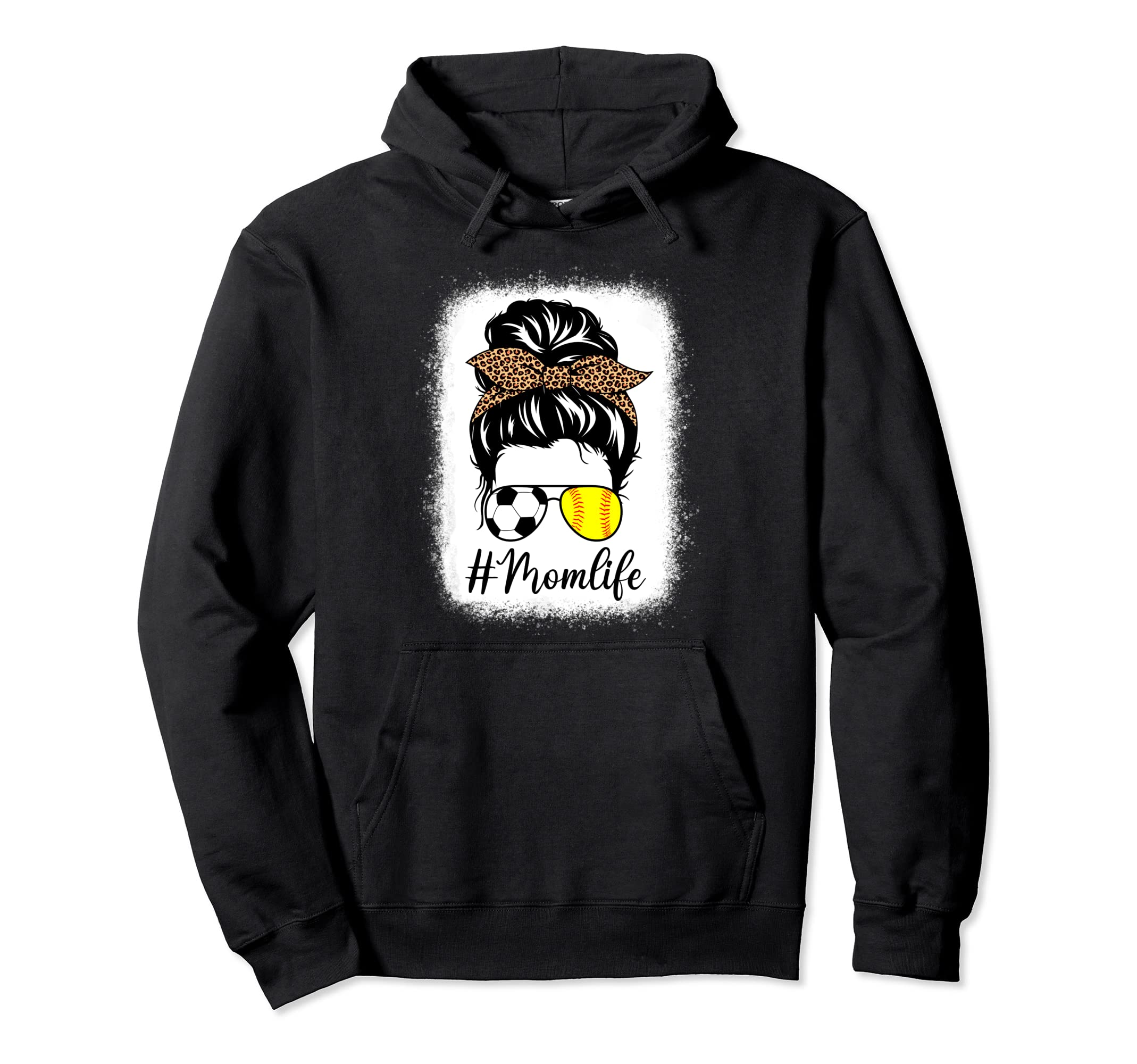 Mothers Day Softball And Soccer Mom Hoodie - Fun Novelty Design for Adults - T-Shirt, Sweatshirt, Hoodie