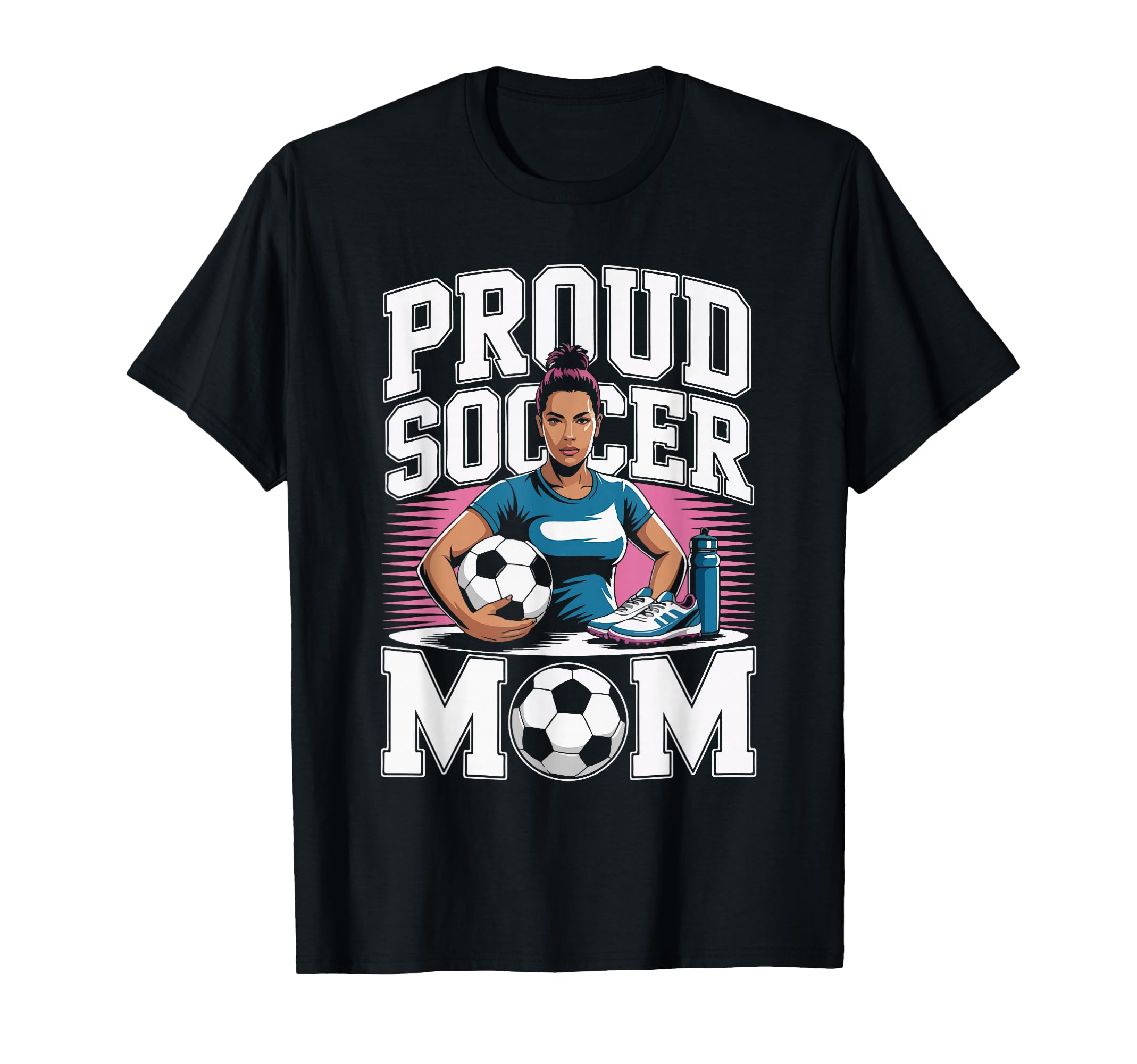 Proud Soccer Mom Sunset Vibes T-Shirt - Graphic Print Unisex - T-Shirt, Sweatshirt, Hoodie
