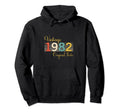 Year 1982 Gift Birthday Mom Dad Hoodie - Minimalist Print Men Women - T-Shirt, Sweatshirt, Hoodie