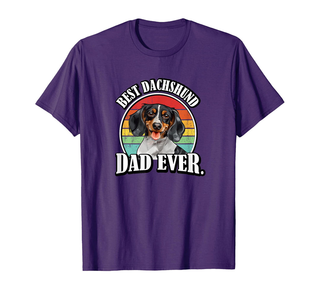 Funny Best Dad Piebald Dachshund Lover T-Shirt - Streetwear Style Unisex - T-Shirt, Sweatshirt, Hoodie